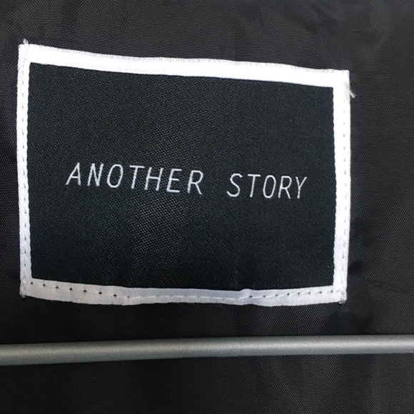 Another Story Cap Sleeve Open Front Black Blazer M - Picture 8 of 9